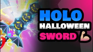 I HAVE THE HOLO HALLOWEEN SWORD 💪🏼 WEAPON FIGHTING SIMULATOR ROBLOX PAPTAB [upl. by Aikkan]