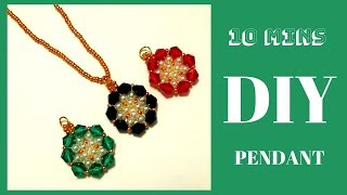 How to make a pendant in 10 minutes Jewelry making tutorial [upl. by Swiercz]