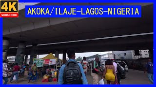 🇳🇬AKOKA  ILAJE BARIGA 4K WALKING TOUR LAGOS NIGERIA [upl. by Euqenimod]