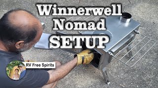 Setup Winnerwell Nomad Hot Tent Wood Stove with Wendy and Dave 🏕 🥘 [upl. by Estrin]