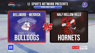 NYIHSHL Varsity Hockey  Bellmore Merrick vs Half Hollow Hills Recorded Version [upl. by Eiuqnom]