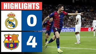 🔴 Resumen  REAL MADRID vs BARCELONA 0  4  HIGHLIGHTS  LaLiga 202425 [upl. by Atteuqal]