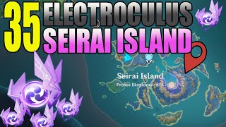 All 35 Seirai Island Electroculus Locations  Genshin Impact [upl. by Dnaloy]