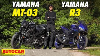 Yamaha R3 and MT03 review  Coming to India soon  First Ride  autocarindia1 [upl. by Lladnek430]