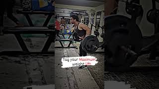 Comments your maximum lift  trendingreels trend instagram gymlover gymlifestyle bentoverrows [upl. by Llenel383]