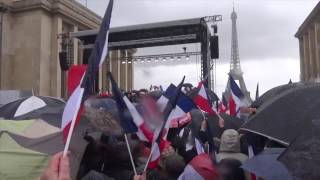 François Fillon au Trocadéro ParisFrance 05 mars 2017 [upl. by Anilyx742]