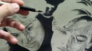 DRAWING Titanic DRAWING How to Draw Realistic Portrait with Pastel Pencil [upl. by Cindi610]