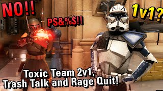 TOXIC BATTLEFRONT 2 PLAYERS TRASH TALK 2V1 AND RAGE AFTER LOSING IN HERO SHOWDOWN Battlefront 2 [upl. by Halyak601]