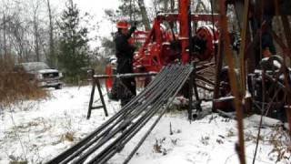 Pulling Rods with a 1947 Cooper Winch Tractor [upl. by Terese136]