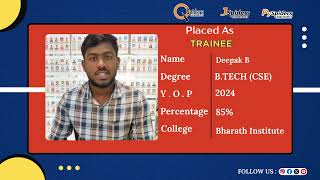 Student Placement Story From QSpidersJSpiders  Chrompet Chennai [upl. by Brindell]