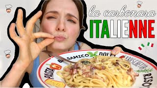 COOKING WITH NINA  la recette ITALIENNE de la carbonara miam vibes [upl. by Marella]