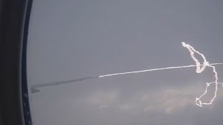 Watch The Shocking Moment Lightning Strikes an Airplane MidFlight [upl. by Lukash]