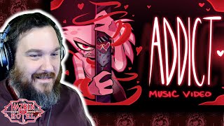 NO VAL ADDICT Music Video  HAZBIN HOTEL Reaction [upl. by Ahsir906]