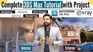 Complete 3DS Max Tutorial quotInterior amp Exterior Project Designquot [upl. by Assilen144]