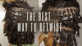 Crispy Parts How To Get The Best Retwist at Home For Beginners  Loc Tutorial [upl. by Lrad29]