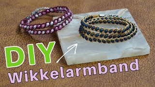 Leren Wikkel Armband Vlechten met Miyuki Rocailles 60 [upl. by Aleunam]