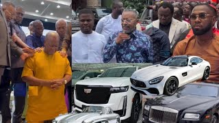 Watch how RevObofour Owusu Bempah amp Others Showoff Expensive Cars to Pray for John Mahama to Win [upl. by Harifaz]