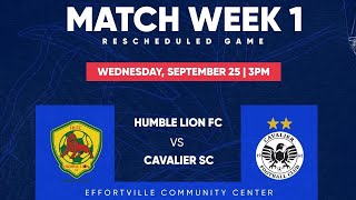 Live Cavalier SC vs Humble Lions [upl. by Nanreh111]