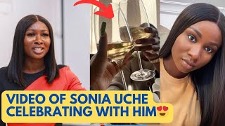 Sonia Uche Caught on camera celebrating with him 🎉 soniauche mauricesam viralvideo [upl. by Allimac]