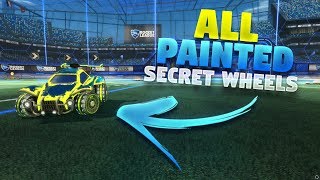 All Painted Secret ZPlate Wheels Rocket League Showcase [upl. by Erapsag]