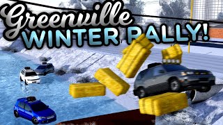 RACING IN AN INTENSE WINTER RALLY RACE  Greenville ROBLOX [upl. by Okiruy]