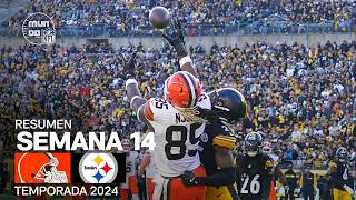 Cleveland Browns vs Pittsburgh Steelers  Resumen NFL en español  Semana 14  NFL Highlights 2024 [upl. by Boot616]