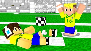 GAHMARIN QUEBROU A PERNA JOGANDO FUTEBOL NO MINECRAFT [upl. by Siuoleoj]