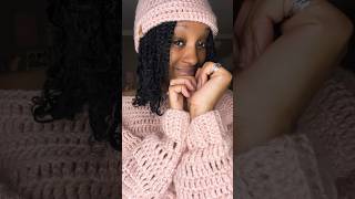 Crocheted a sweater for the first time with a matching beanie crochetsweater crochethat [upl. by Gnaoh]