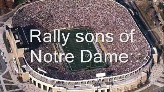 Notre Dame Victory March with lyrics [upl. by Leonid826]