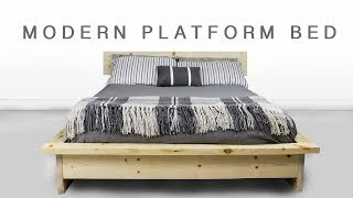 How To Make A DIY Modern Platform Bed  Shape And Explore [upl. by Annaesor]