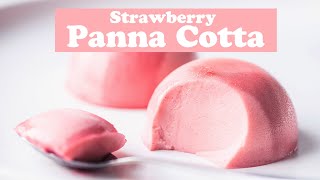 Easy Strawberry Panna Cotta Recipe  HOW TO MAKE PANNA COTTA  Valentines Day Special Dessert [upl. by Boleslaw]