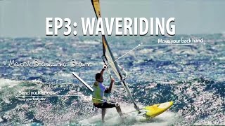 TWS Wave Technique Series  Ep 3 Waveriding tips how to bottom and top turn cut back windsurfing [upl. by Elocon]