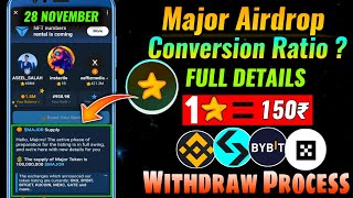 Major Withdrawal Process  Major Token Conversion Ratio   Major Final Listing Price [upl. by Amalberga797]