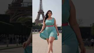 4K Al Imagix Lookbook Modern Street Style at the amazing view Eiffel tower shorts [upl. by Lydell]