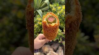 HUGE corn dogs from Blue Ribbon in Downtown Disney Anaheim [upl. by Roscoe]