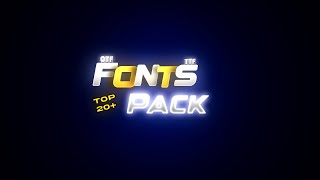 30 popular fonts pack for editing font edit [upl. by Rolf522]