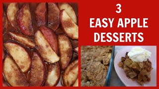 3 Easy Apple Dessert Recipes [upl. by Mllly875]