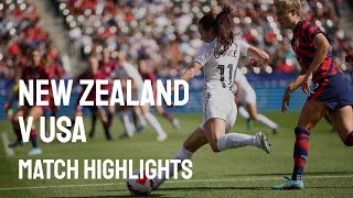 New Zealand v USA  21 February 2022  SheBelieves Cup Match Highlights [upl. by Yelrebmik]