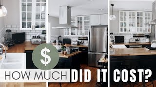 FULL Cost Breakdown  DIY IKEA Modern Farmhouse Kitchen Renovation [upl. by Nyllaf]