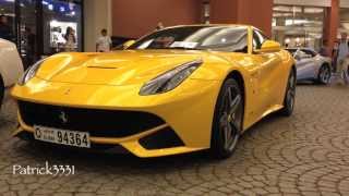 2x Ferrari F12 Berlinetta yellow amp silver [upl. by Atinit]