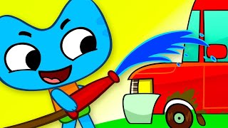 Car Wash Song  Nursery Rhymes  Kit and Kate  Nursery Rhymes [upl. by Ayikal]