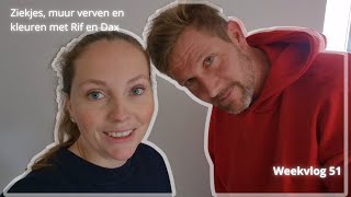 Ziekjes muur verven amp kleuren met Rif en Dax Familie Elting Weekvlog 51 [upl. by Nanine]