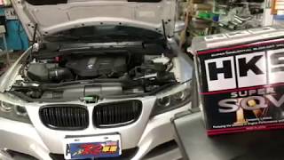 BMW E90 318D TURBO 柴油渦輪增壓引擎改裝HKS SQV4 進氣洩壓閥，啾啾聲音檔 [upl. by Brottman]