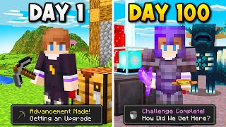 I Completed EVERY ADVANCEMENT in 100 Days of Hardcore Minecraft [upl. by Lorolla]