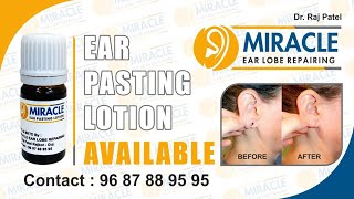 Ear Lobe Repair By Ear Pasting lotion With out Stitches or Surgery Get Training By Dr Raj Patel [upl. by Ainoet666]