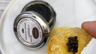 Caputos Pairings Regalis Caviar bites amp Torres Potato Chips [upl. by Renault]