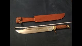 BIG VINTAGE CROCODILE HUNTER ANTON WINGEN JR OTHELLO BOWIE KNIFE amp SHEATH [upl. by Aubree]