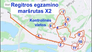 Regitros egzamino maršrutas X2 In english [upl. by Adeuga982]