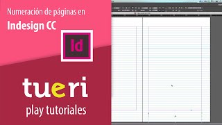 Numeración de páginas en indesign [upl. by Bengt775]