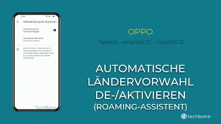 Automatische Ländervorwahl deaktivieren  Oppo Android 12  ColorOS 12 [upl. by Ranita]